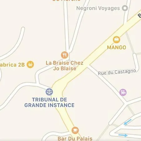 Апартаменты Charmant Studio Lumineux Avec Veranda & Parking Au Coeur De Bastia *